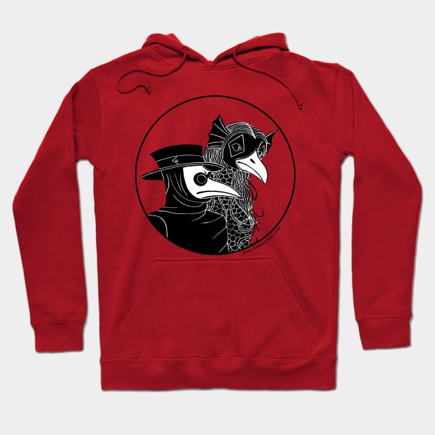 Plague Doctor and Amabie (no background) Hoodie by R Honey Pots